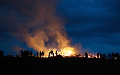 Osterfeuer im Stadtbezirk Aplerbeck